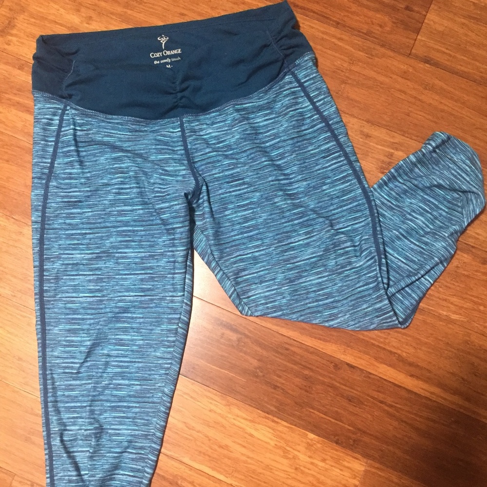Cozy Orange Crop Yoga Pants